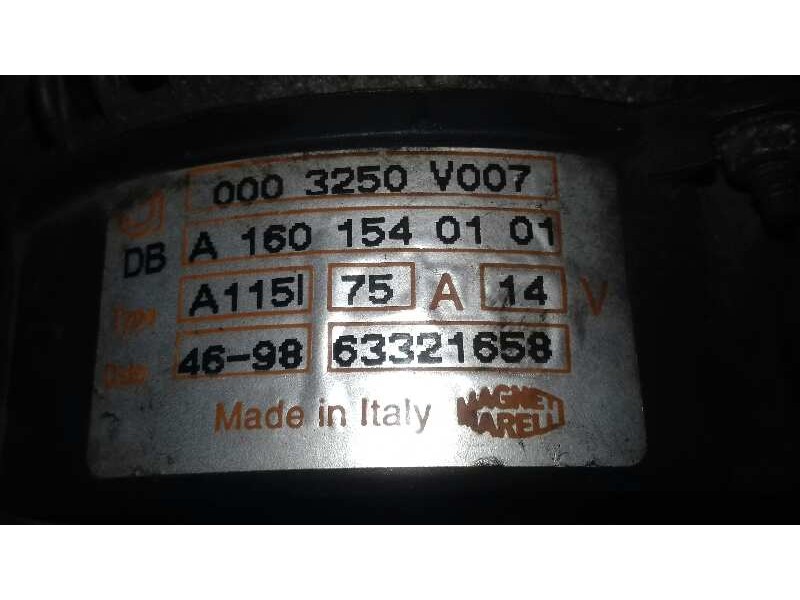 Recambio de alternador para smart coupe básico (45kw) referencia OEM IAM A1601540101 0003250V007 