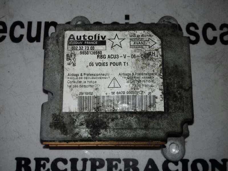 Recambio de centralita airbag para peugeot 206 berlina xs clim referencia OEM IAM 9650136980 602327300 