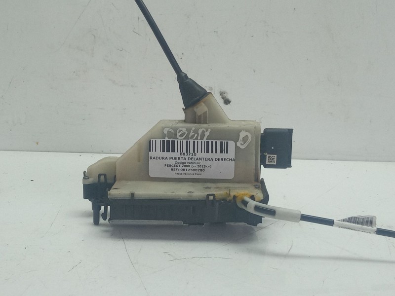 Recambio de cerradura puerta delantera derecha para peugeot 2008 (--.2013) 1.6 16v e-hdi fap referencia OEM IAM 9812500780  