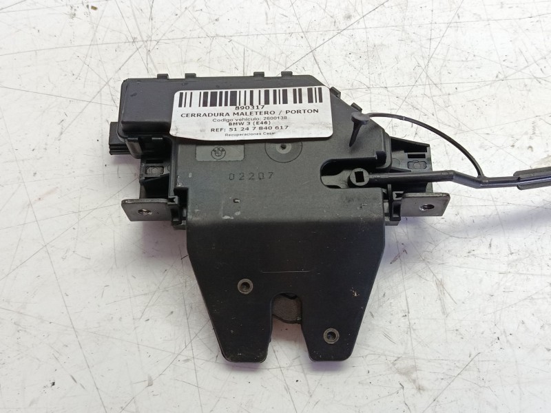 Recambio de cerradura maletero / porton para bmw 3 (e46) 320 d referencia OEM IAM 51247840617  