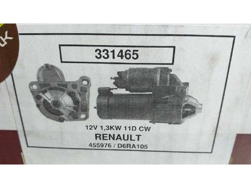 Recambio de motor arranque para renault scenic (ja..) 1.9 dti diesel referencia OEM IAM 455976 D6RA105 
