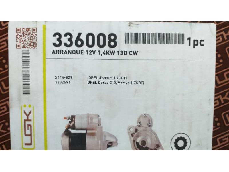 Recambio de motor arranque para opel astra g berlina club referencia OEM IAM 1202591 S114829 