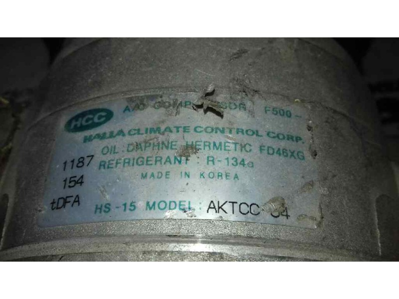 Recambio de compresor aire acondicionado para hyundai accent (x3) 1.5 gs referencia OEM IAM AKTCC04 FD46XG 