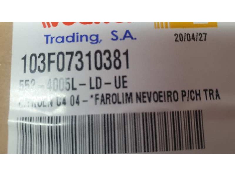 Recambio de faro antiniebla trasero izquierdo para citroën c4 berlina 1.6 16v hdi referencia OEM IAM 103F07310381  