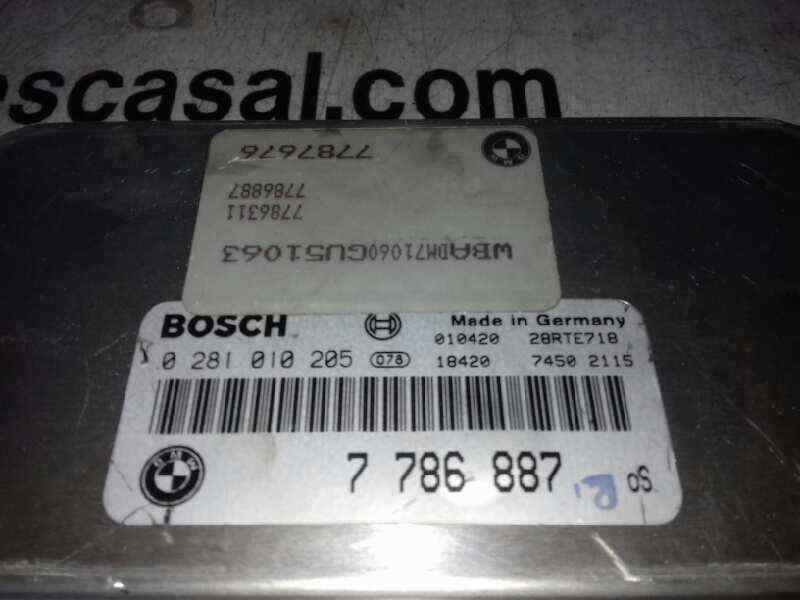 Recambio de centralita motor uce para bmw serie 3 berlina (e46) 320d referencia OEM IAM 0281010205 7786887 