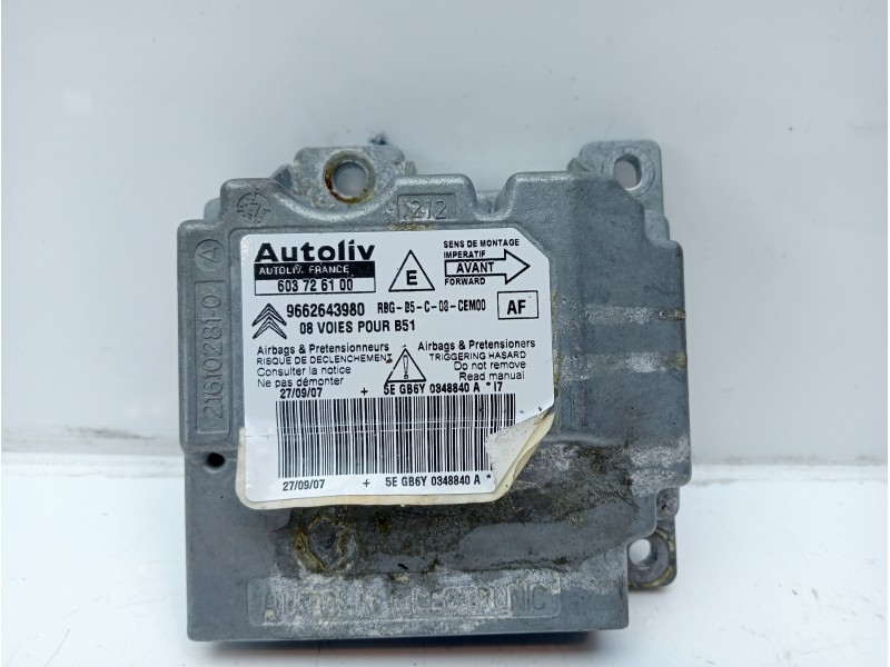 Recambio de centralita airbag para citroën c4 berlina collection referencia OEM IAM 9662643980 216102810 