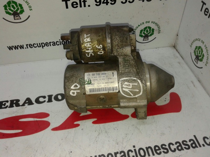 Recambio de motor arranque para smart coupe edition silverstyle referencia OEM IAM 0003188V008 A0051512601 9 DIENTES