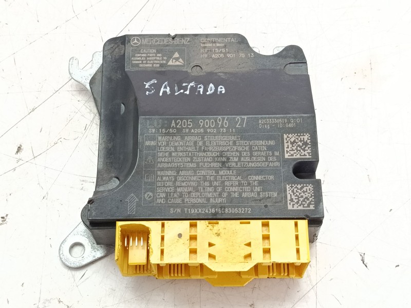 Recambio de centralita airbag para mercedes-benz clase glc (w253) 2.1 cdi cat referencia OEM IAM A2059009627  
