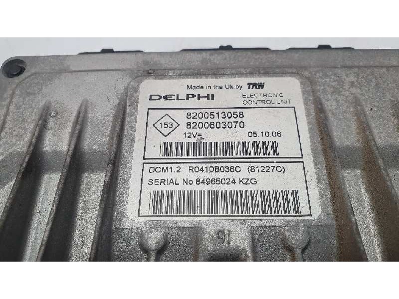 Recambio de centralita motor uce para dacia logan ambiance referencia OEM IAM 8200513058  