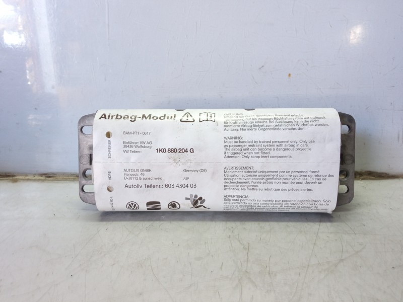 Recambio de airbag delantero derecho para volkswagen golf v berlina (1k1) conceptline (e) referencia OEM IAM 1K0880204G  
