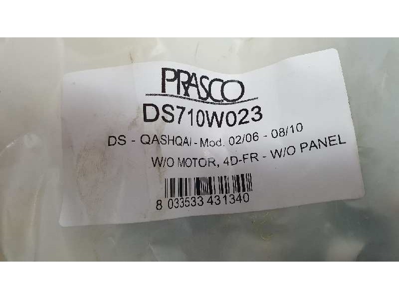 Recambio de elevalunas delantero derecho para nissan qashqai (j10) 2.0 16v cat referencia OEM IAM ds710w023  