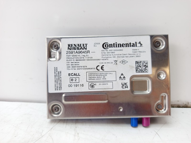 Recambio de modulo electronico para renault captur i (j5_, h5_) 0.9 tce 90 referencia OEM IAM 2591A9645R  