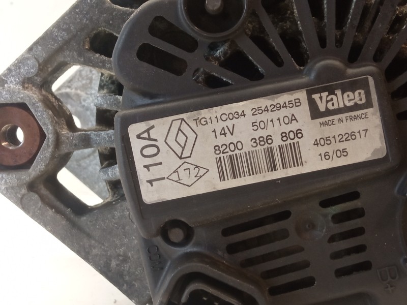 Recambio de alternador para renault megane ii berlina 3p 1.5 dci diesel referencia OEM IAM TG11C034 TG11C034 8200386806