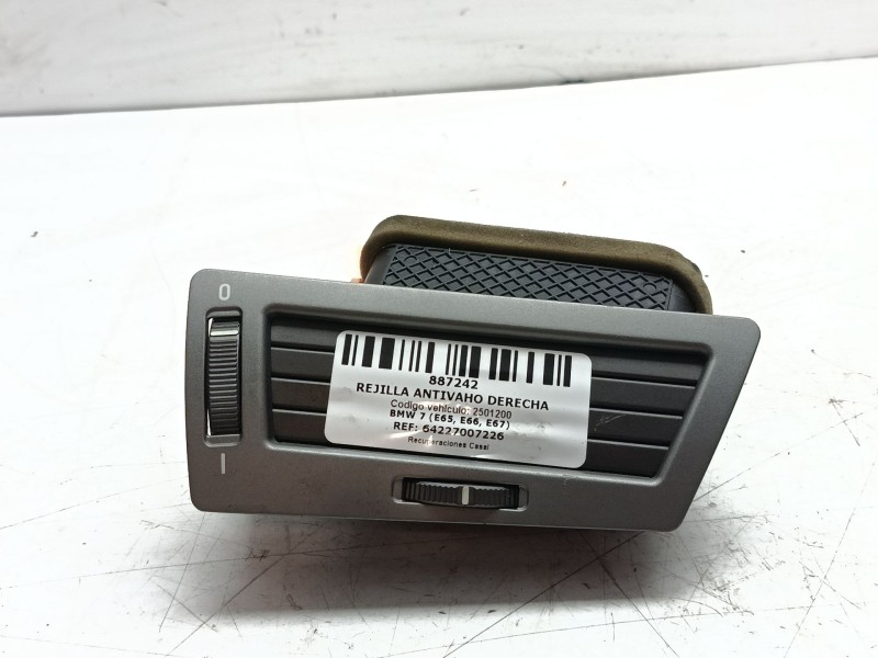 Recambio de rejilla antivaho derecha para bmw 7 (e65, e66, e67) 730 d referencia OEM IAM 64227007226  