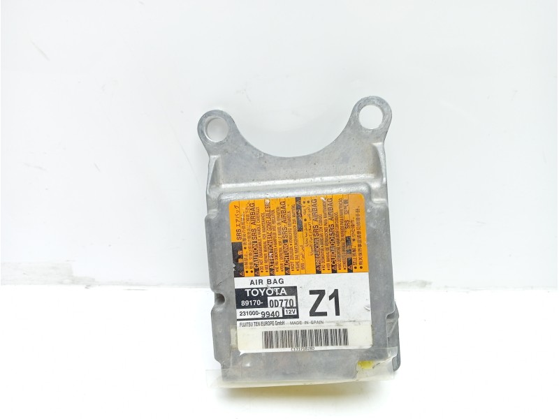Recambio de centralita airbag para toyota yaris hybrid active referencia OEM IAM 891700D770 2310009940 