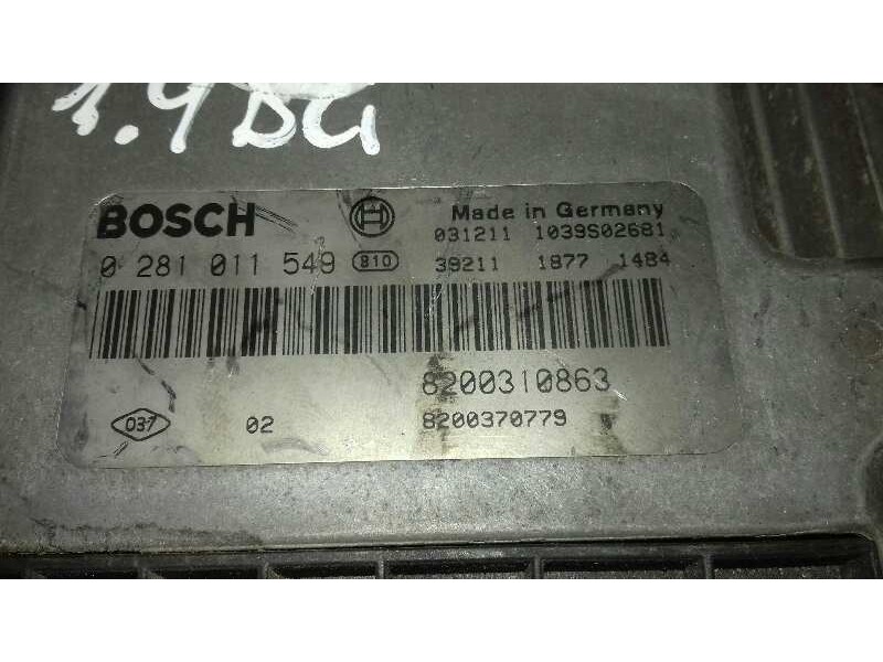Recambio de centralita motor uce para renault scenic ii grand expression referencia OEM IAM 0281011549 8200310863 8200370779