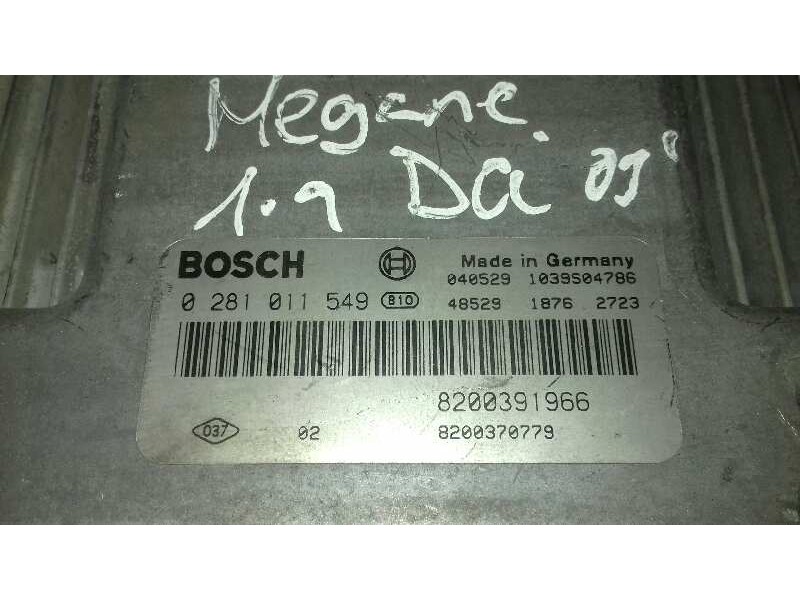 Recambio de centralita motor uce para renault megane ii berlina 5p luxe dynamique referencia OEM IAM 0281011549 8200391966 82003