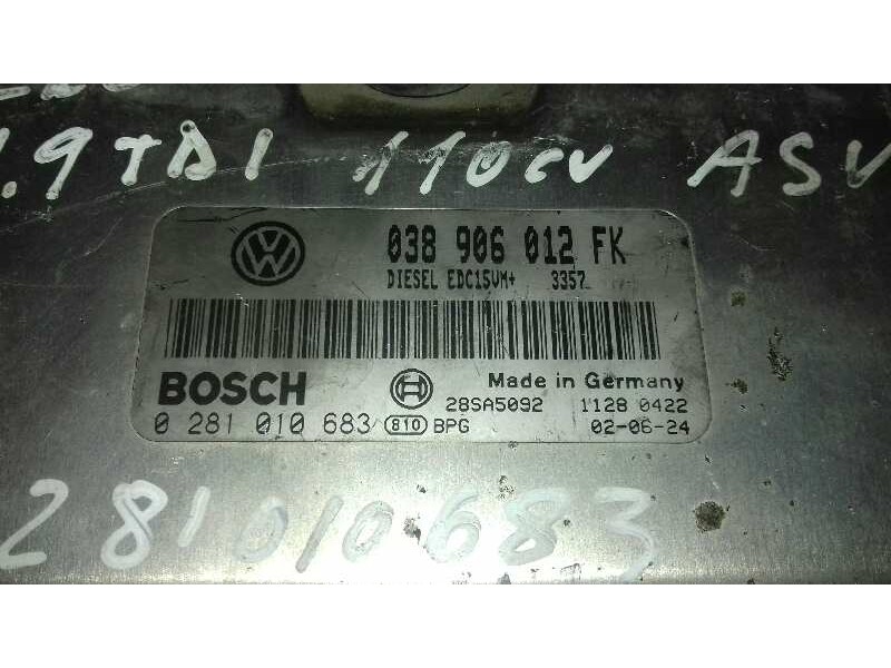 Recambio de centralita motor uce para seat leon (1m1) signo referencia OEM IAM 0281010683 038906012FX 