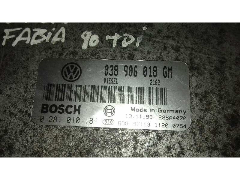 Recambio de centralita motor uce para skoda fabia (6y2/6y3) attractive referencia OEM IAM 0281010181 038906018GM 