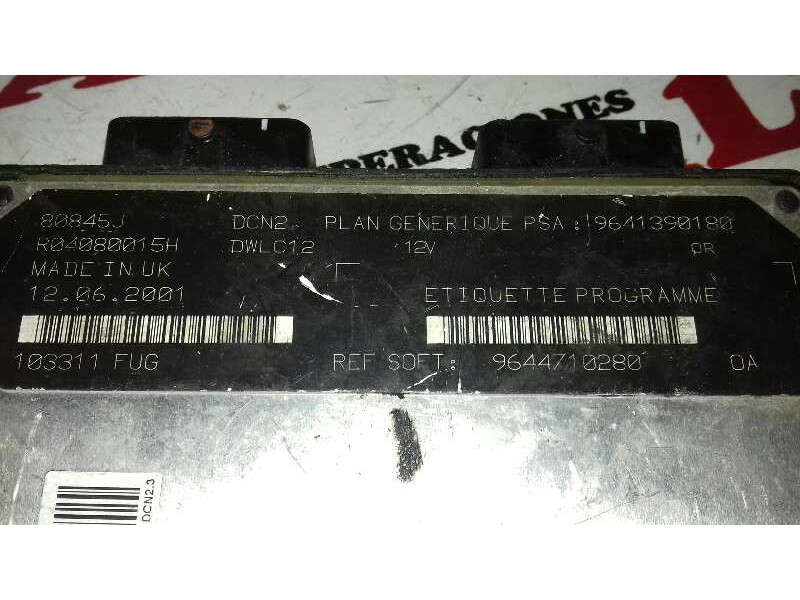 Recambio de centralita motor uce para peugeot 206 berlina x-line referencia OEM IAM 9644710280 R04080015H 9641390180