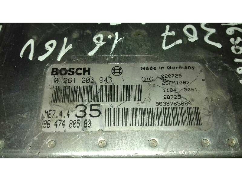 Recambio de centralita motor uce para peugeot 307 (s1) xs referencia OEM IAM 0261206943 9647480580 9638765680