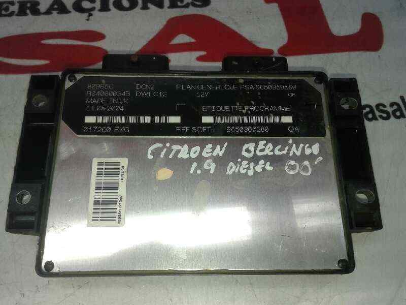 Recambio de centralita motor uce para citroën berlingo 1.9 d multispace referencia OEM IAM 9650359580 9650360280 80965C
