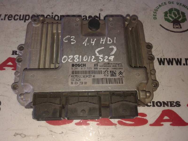 Recambio de centralita motor uce para citroën c3 1.4 hdi referencia OEM IAM 0281012259 EDC16C34 9663475880