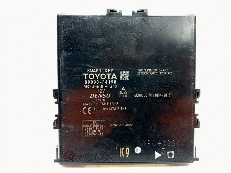 Recambio de modulo electronico para toyota c-hr hybrid advance referencia OEM IAM 89990F4190  