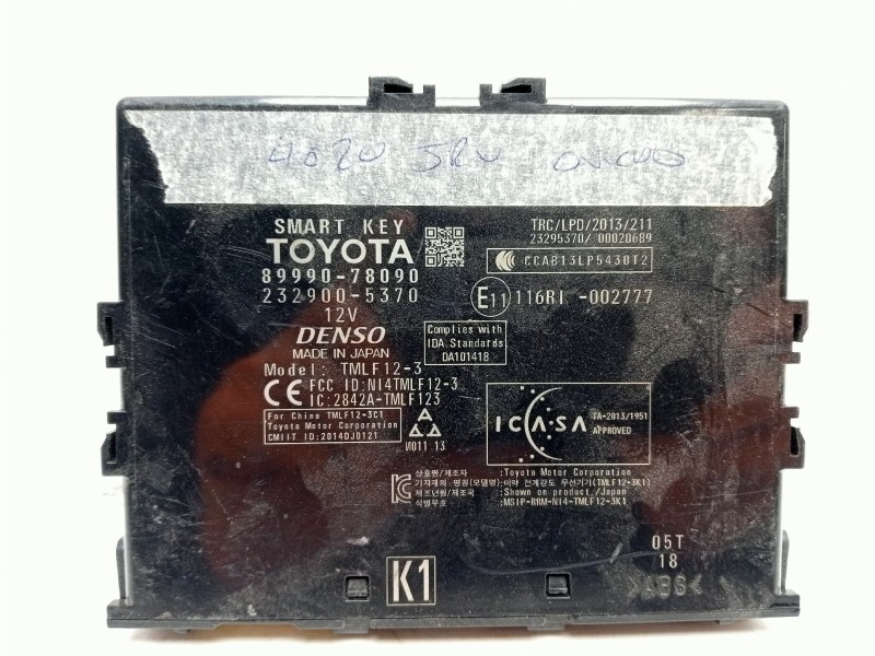Recambio de modulo electronico para lexus nx 300h 2wd referencia OEM IAM 8999078090  