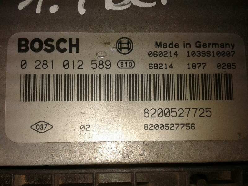 Recambio de centralita motor uce para renault megane ii berlina 5p referencia OEM IAM 0281012589 8200527725 8200527756