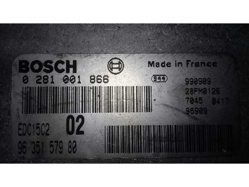 Recambio de centralita motor uce para peugeot 206 berlina xs referencia OEM IAM 0281001866 9635157980 
