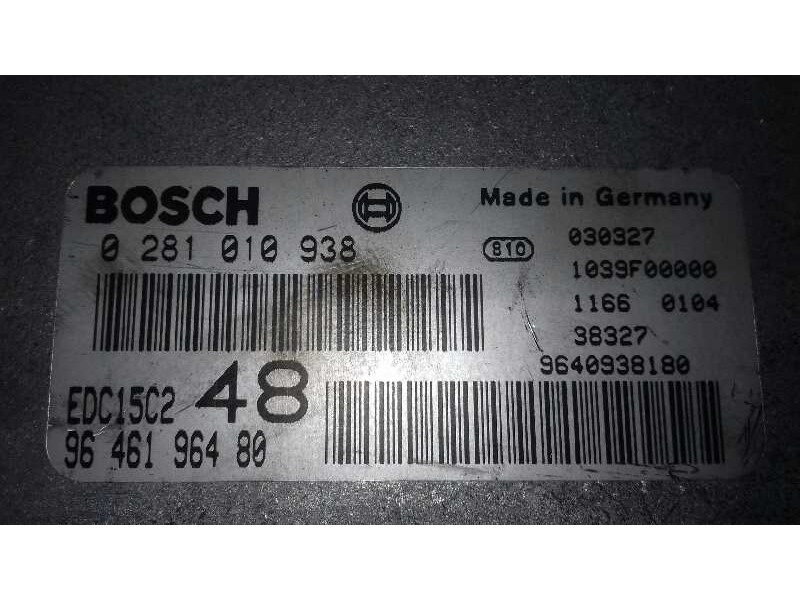 Recambio de centralita motor uce para citroën c5 berlina exclusive referencia OEM IAM 0281010938 9646196480 