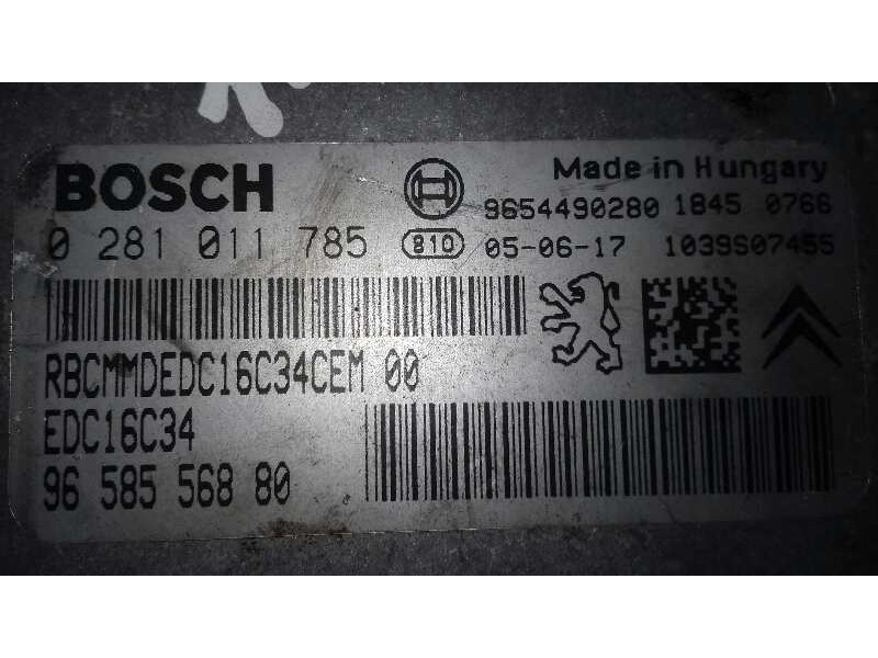 Recambio de centralita motor uce para citroën c3 1.4 hdi referencia OEM IAM 0281011785 9658556880 