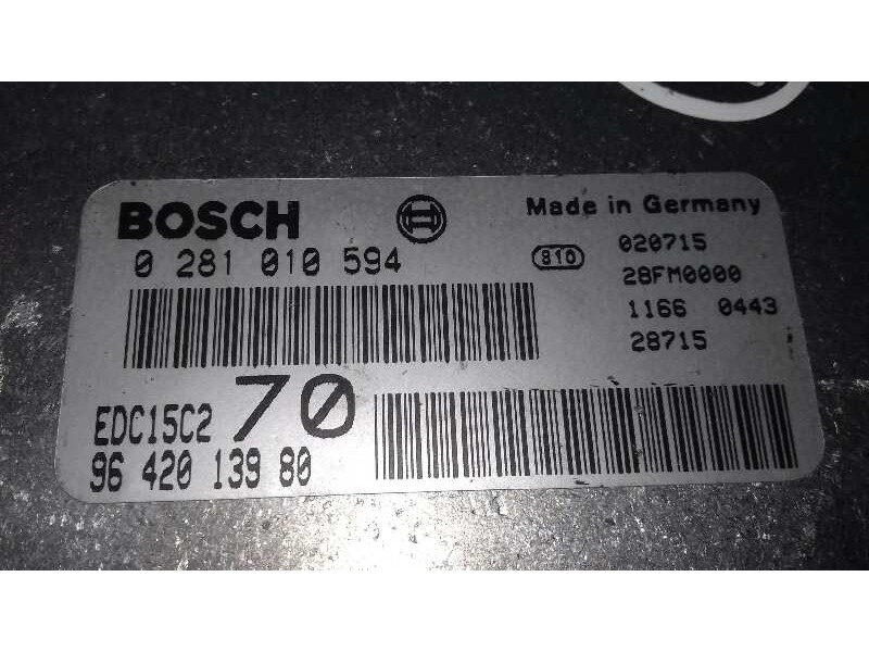 Recambio de centralita motor uce para peugeot 206 berlina xt referencia OEM IAM 0281010594 9642013980 
