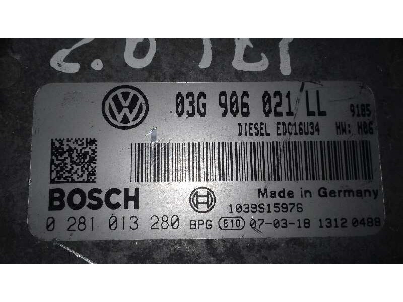 Recambio de centralita motor uce para seat leon (1p1) reference referencia OEM IAM 0281013280 03G906021LL 