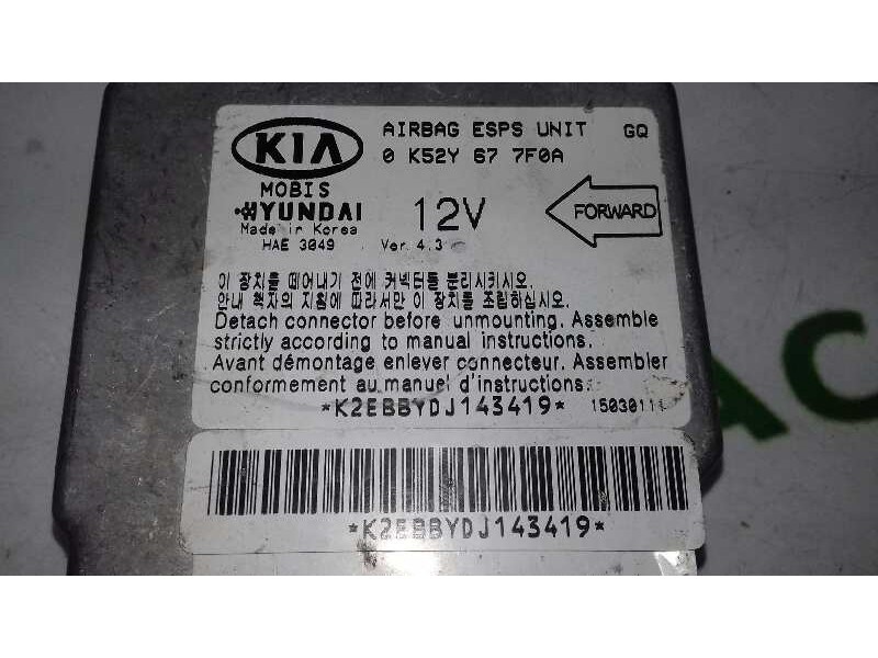 Recambio de centralita airbag para kia carnival ii 2.9 crdi lx referencia OEM IAM 0K52Y677F0A K2EBBYDJ143419 