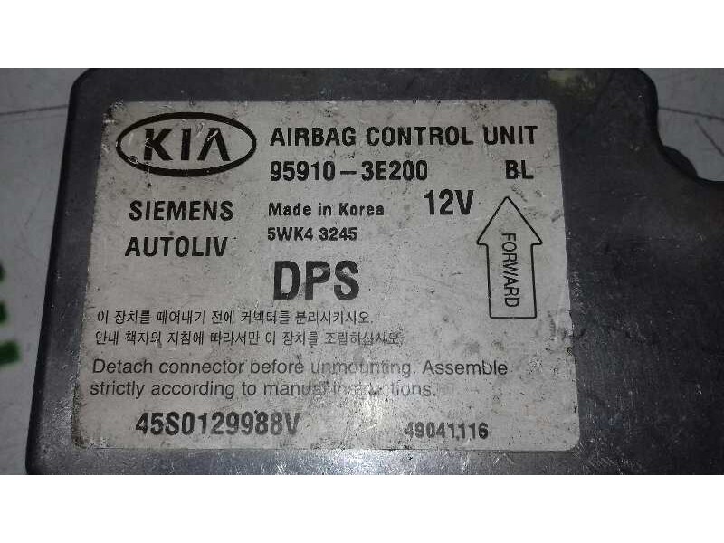 Recambio de centralita airbag para kia sorento 2.5 crdi concept referencia OEM IAM 959103E200 45S0129988V 