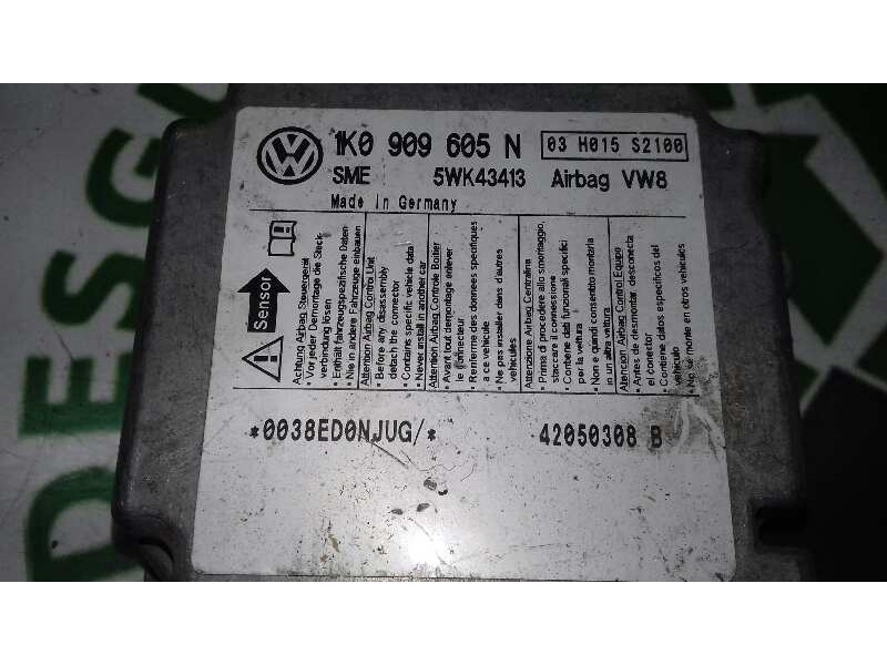Recambio de centralita airbag para seat altea (5p1) arena referencia OEM IAM 1K0909605N 5WK43413 