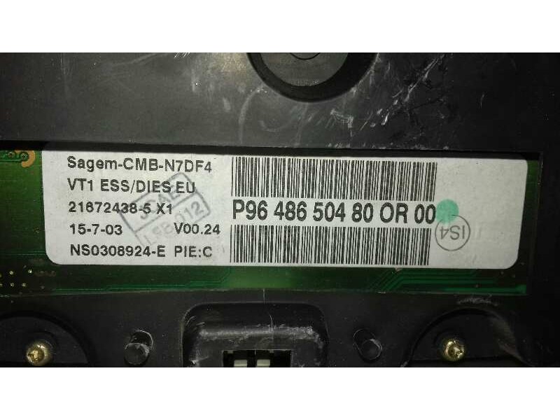 Recambio de cuadro instrumentos para citroën xsara berlina 2.0 hdi sx (80kw) referencia OEM IAM 9648650480 216530840 