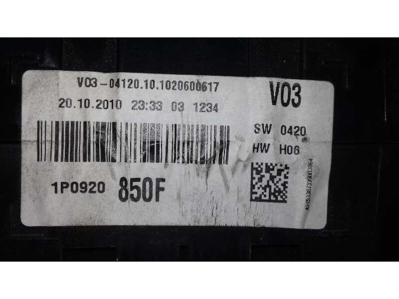 Recambio de cuadro instrumentos para seat leon (1p1) comfort limited referencia OEM IAM 110080279018 1P0920850F 